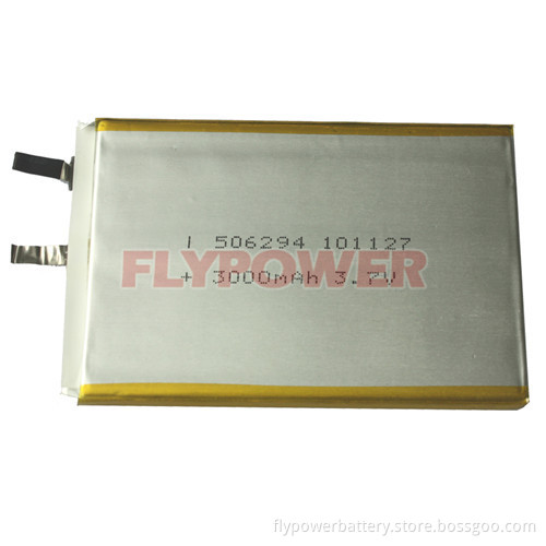 3.7V 3000mAh Lithium Ion Polymer Battery Pack (FLP-506294 cell)